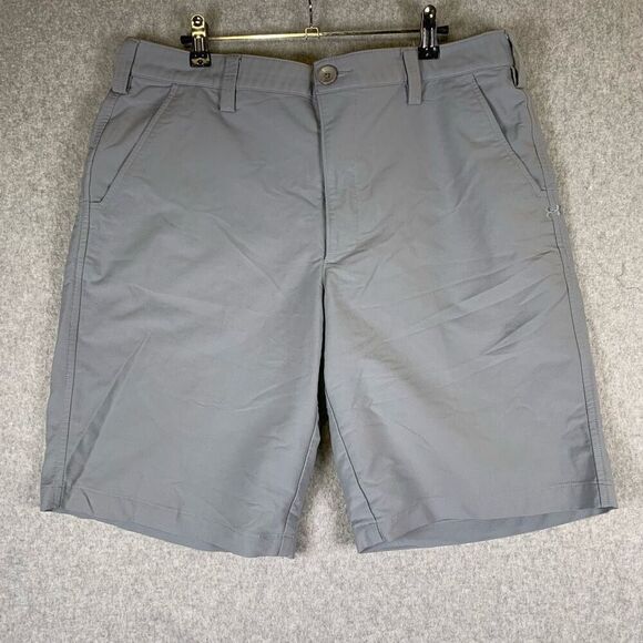 Under Armour Loose Golf Cargo Shorts Flat Front gray Color Size 36 Men - Picture 1 of 6